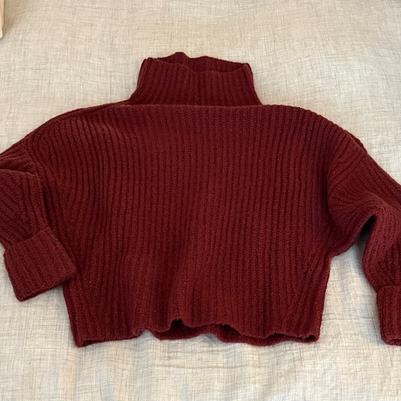 Anthropologie Maeve Athena Cowl Neck Sweater Wine Size Small - Picture 7 of 9